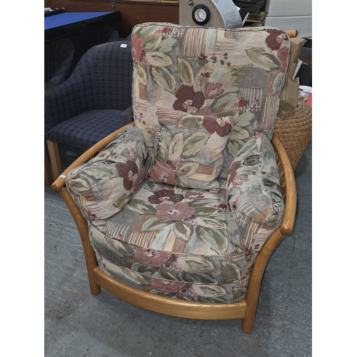 130 - ERCOL RENAISSANCE HIGH BACK EASY CHAIR