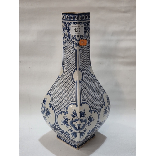 136 - TALL BURLEIGH WARE ART NOUVEAU VASE 13”