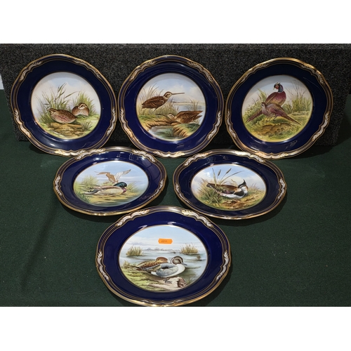 138 - SET OF SIX SPODE “GAME BIRDS” CABINET PLATES
