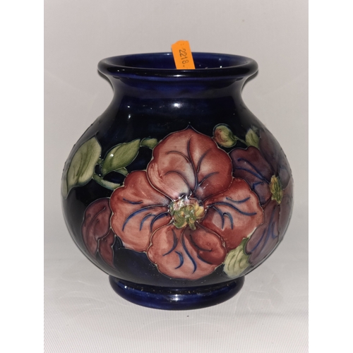 142 - MOORCROFT CLEMATIS VASE SIGNED ON BASE
