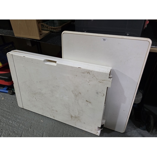 363 - TWO FOLDING TABLES