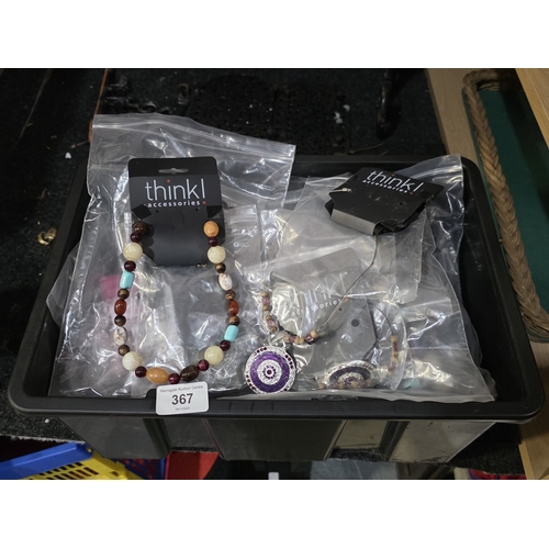 367 - LARGE BOX OF BRAND NEW THINK ACCESSORY JEWELLERY