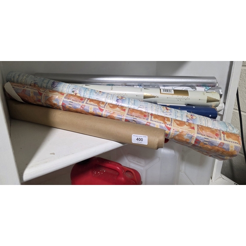 400 - LARGE SELECTION OF WRAPPING PAPER INCLUDING CHRISTMAS AND WINNIE THE POOH