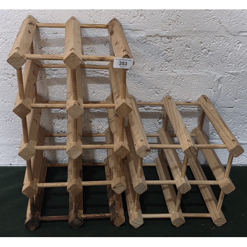 75 - WOODEN STACKING WINE RACK