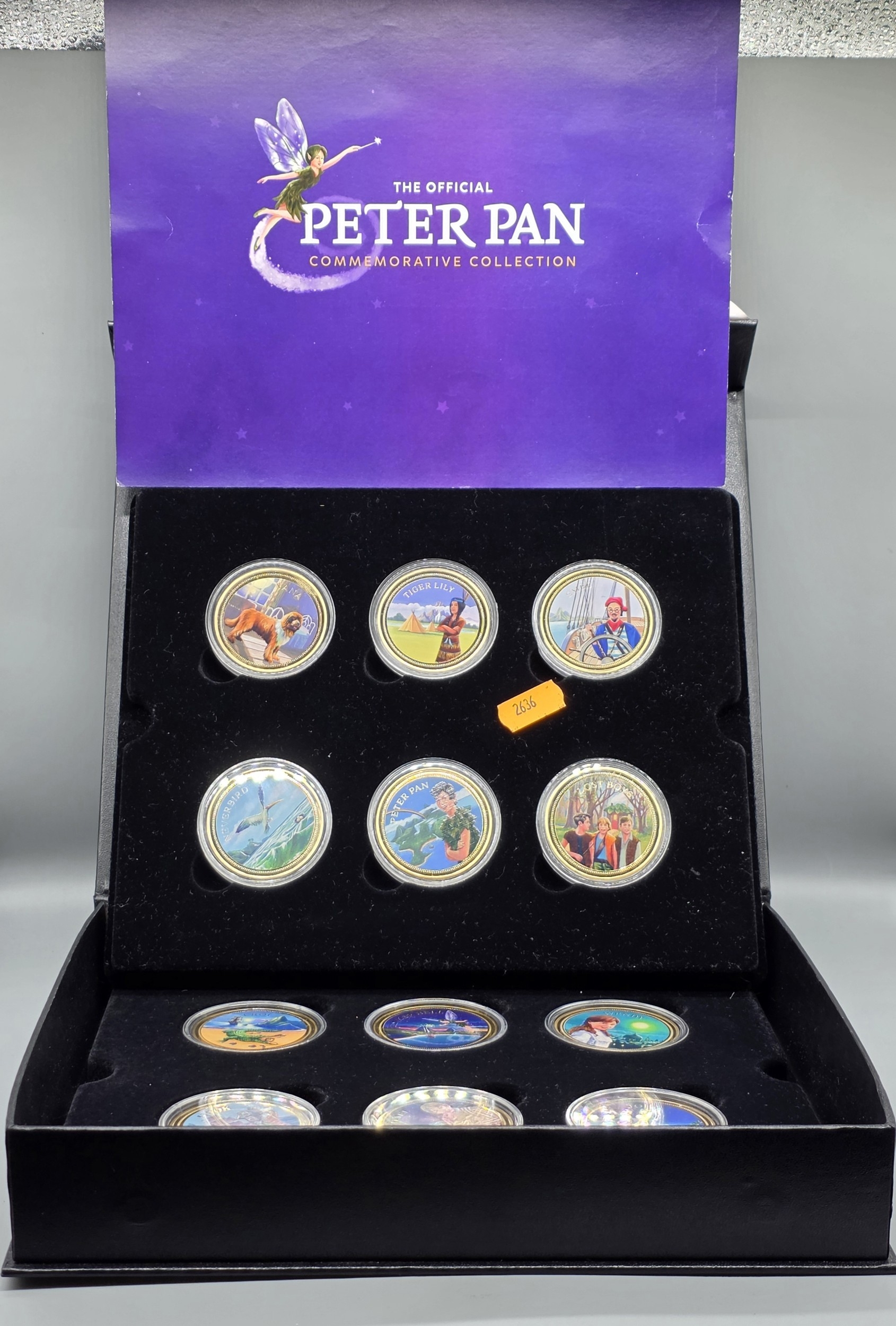 THE OFFICIAL PETER PAN COMMEMORATIVE COLLECTION SET OF 12 COINS