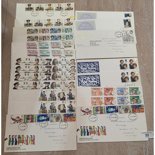 22 - SELECTION OF FIRST DAY COVER STAMPS