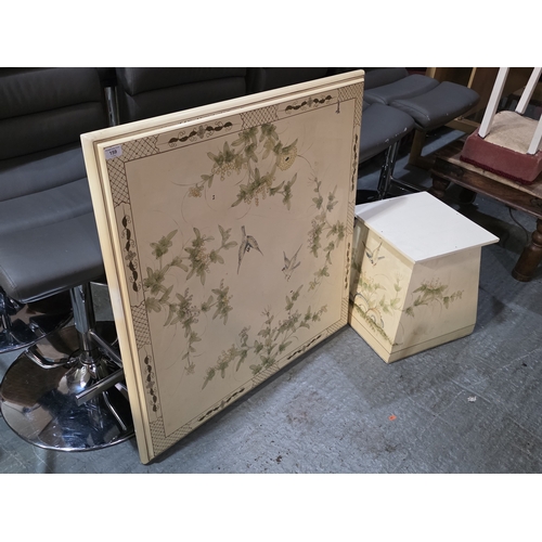 47 - ORIENTAL WHITE LACQUERED COFFEE TABLE