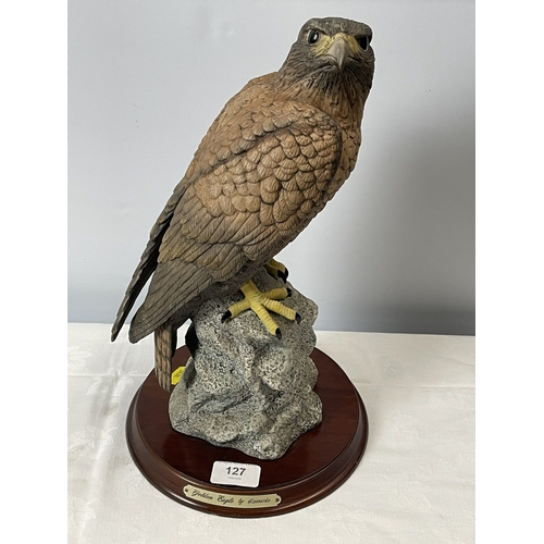127 - GOLDEN EAGLE BY LEONARDO 13 INCHES TALL
