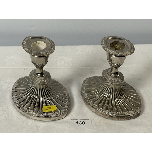130 - PAIR OF VINTAGE FALSTAFF SILVER PLATED CANDLESTICKS