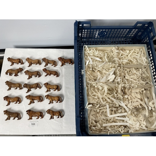 160 - 3 BOXES OF WOODEN SAFARI ANIMALS
