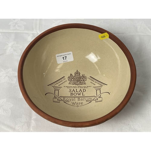 17 - ROYAL BARUM WARE SALAD BOWL