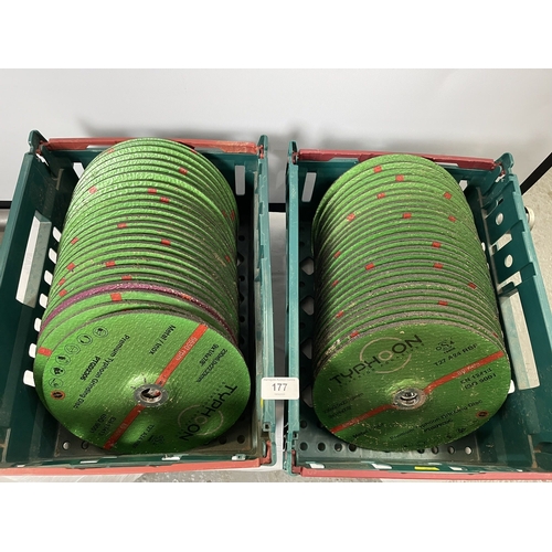 177 - 2 BOXES OF PREMIUM TYPHOON GRINDING DISCS