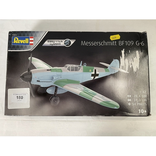 180 - REVELL MESSERSCHMITT BF109 MODEL AIRPLANE