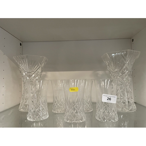 26 - COLLECTION OF CRYSTAL GLASSWARE