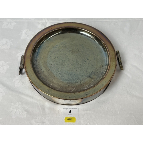 4 - SILVER PLATED COPPER PLATE WARMER