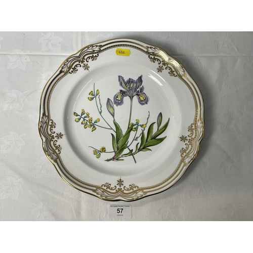 57 - SPODE STAFFORD FLOWERS DINNER PLATE IN THE IRIS & SPHAEROLOBIUM PATTERN