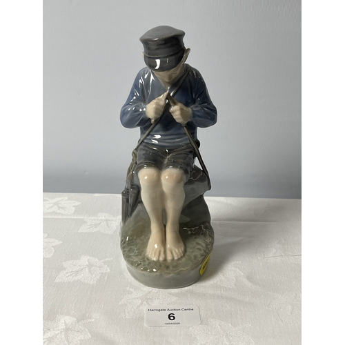 6 - ROYAL COPENHAGEN “WHITTLER BOY” FIGURINE MODEL 905 CIRCA 1950s