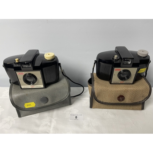 8 - PAIR OF KODAK BROWNIE 127 CAMERAS