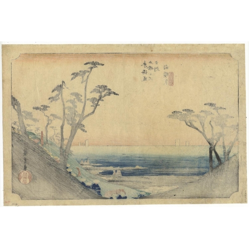 131 - Hiroshige I Ando, Landscape, Tokaido, Edo PeriodShirasuka from the series 'Fifty-Three Stations of t... 