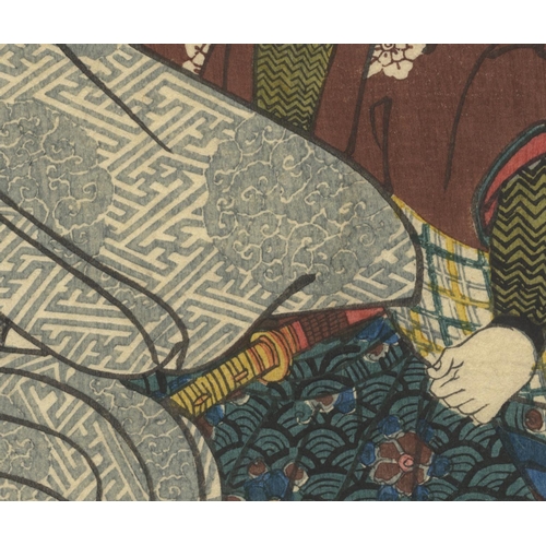 170 - Kuniyoshi Utagawa, Kisokaido, Edo Period, Original Japanese Woodblock PrintAshida-shuku in Shinano P... 