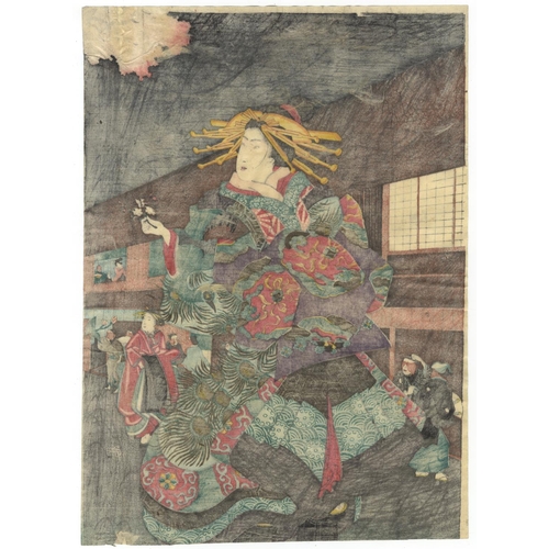 256 - Yoshikazu Utagawa, Beauty, Cherry Blossom, YoshiwaraCherry Blossom in Yoshiwara. Original Japanese W... 