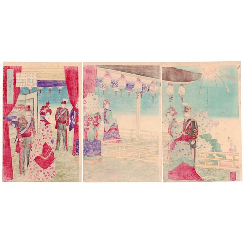 261 - Kuniteru III Utagawa, Emperor Meiji, Wedding, Beauty, Meiji PeriodSilver Wedding Anniversary for Mei... 