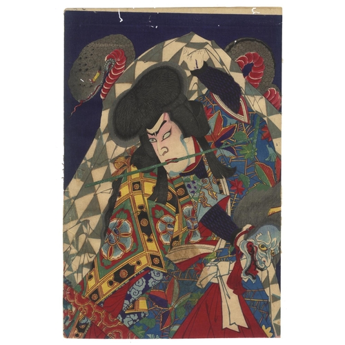 277 - Toyohara Kunichika, Kabuki Theatre, Japanese Folklore, Jiraiya, Meiji PeriodActor Ichikawa Danjuro a... 