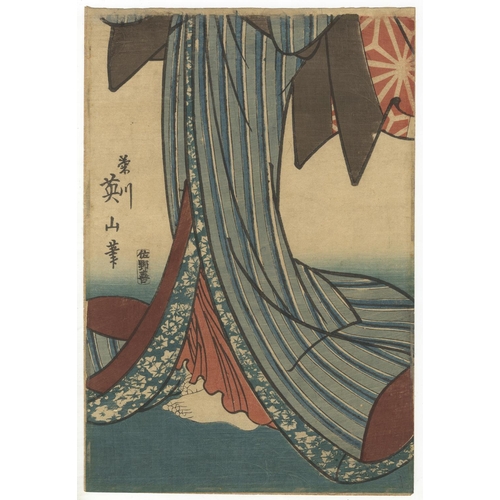 304 - Eizan Kikukawa, Bijin-ga, Kakemono-e, Beauty, Ukiyo-e, Edo PeriodBeauty and Doll. Original Japanese ... 