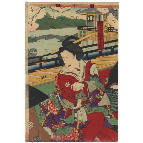 73 - Kunisada III Utagawa, Kabuki Play, Traditional Theatre, Meiji PeriodKabuki play, Hototogisu Dateno K... 