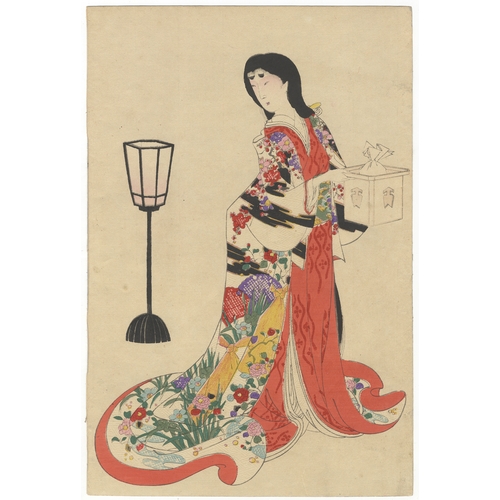 159 - Chikanobu Yoshu, Beauty, Chiyoda, Japanese woodblock print, Artist: Chikanobu Yoshu (1838-1912)
Titl... 