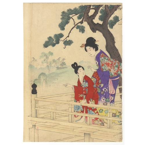 160 - Chikanobu Yoshu, Beauty, Chiyoda, Festival, Japanese woodblock print, Artist: Chikanobu Yoshu (1838-... 