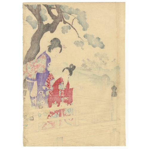 160 - Chikanobu Yoshu, Beauty, Chiyoda, Festival, Japanese woodblock print, Artist: Chikanobu Yoshu (1838-... 