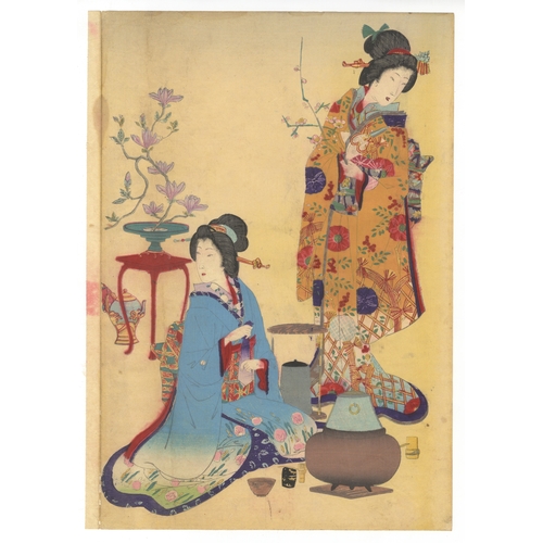 163 - Nobukazu Yosai, Beauty, Etiquette, Japanese woodblock print, Artists: Nobukazu Yosai (1872-1944)
Tit... 