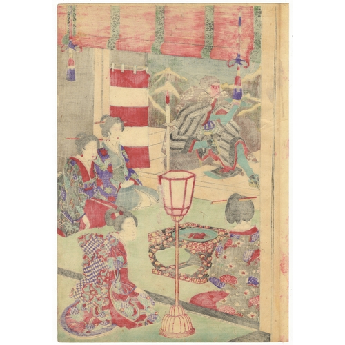 165 - Chikanobu Yoshu, Beauty, End of Year, Japanese woodblock print, Artist: Chikanobu Yoshu (1838-1912)
... 