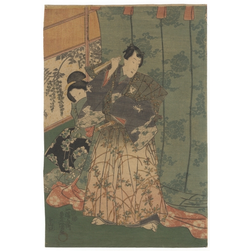 180 - Toyokuni III Utagawa, Genji, June, Japanese woodblock print, Artist: Toyokuni III Utagawa (1886 - 18... 