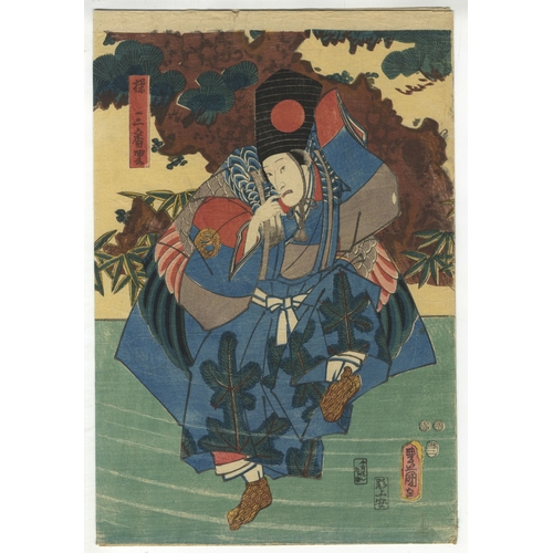 198 - Toyokuni III Utagawa, Kabuki, Theatre, Japanese woodblock print, Artist: Toyokuni III Utagawa (1786-... 