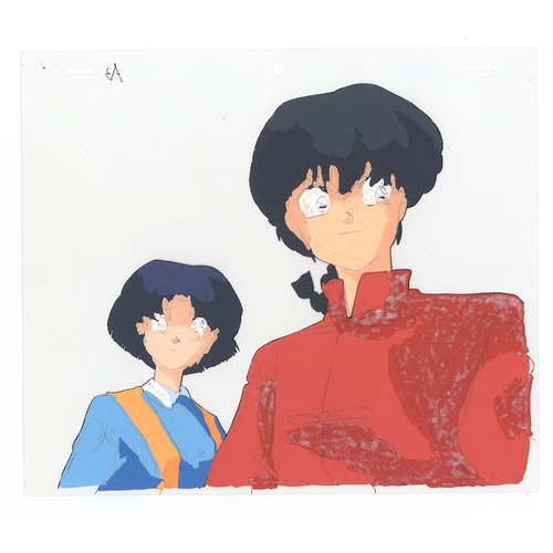 38 - Original Anime Cel with Sketch
Animation series: Ranma 1/2 
Characters: Ranma Saotome (Ranma Vincent... 