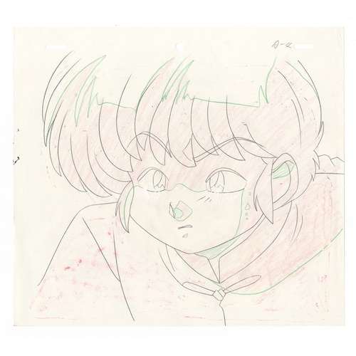 40 - Original Anime Cel with Sketch
Animation series: Ranma 1/2 
Characters: Ranma Saotome (Ranma Vincent... 