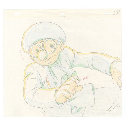 67 - Original Anime 2 Cels with 2 Sketches
Animation series: The Last Mystery of the 20th Century 
Charac... 