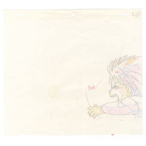 67 - Original Anime 2 Cels with 2 Sketches
Animation series: The Last Mystery of the 20th Century 
Charac... 