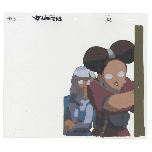 76 - Original Anime Cel with Sketch
Animation series: Turn A Gundam 
Character: Loran Cehack, Mayalito 
P... 