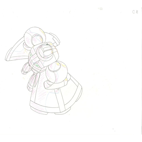 77 - Original Anime Cel with Sketch
Animation series: Turn A Gundam 
Character: Harry Ord's Gold SUMO 
Pr... 