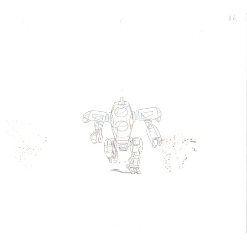 78 - Original Anime Cel with 2 Sketches
Animation series: Turn A Gundam
Character: Walking Dumpling (WaD)... 