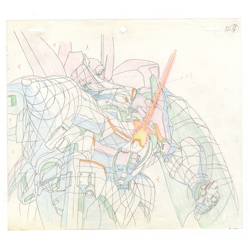 84 - Original Anime Cel with Sketch
Animation series: Mobile Suit Victory Gundam (Mobile Suit V Gundam, K... 