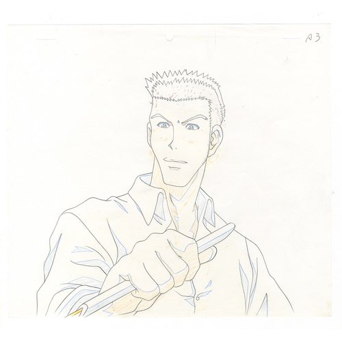 129 - Original Anime Cel with Sketch
Animation series: Hunter x Hunter (HUNTERxHUNTER)
Character: Leorio P... 