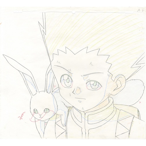 130 - Original Anime Cel with Sketch
Animation series: Hunter x Hunter (HUNTERxHUNTER)
Character: Gon Free... 