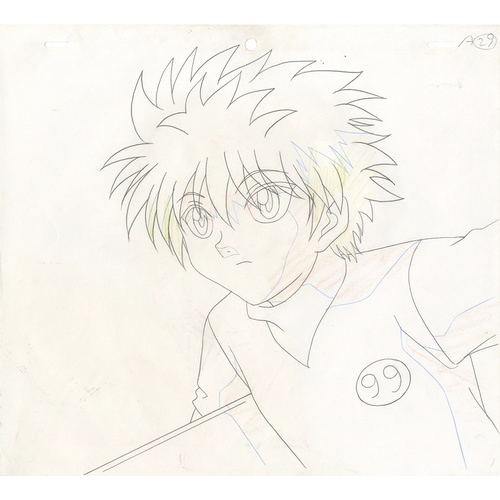 135 - Original Anime Cel with Sketch
Animation series: Hunter x Hunter (HUNTERxHUNTER)
Character: Killua Z... 