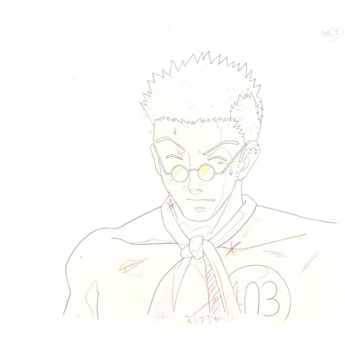 137 - Original Anime Cel with Sketch
Animation series: Hunter x Hunter (HUNTERxHUNTER)
Character: Leorio P... 