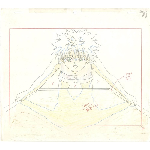 139 - Original Anime Cel with Sketch
Animation series: Hunter x Hunter (HUNTERxHUNTER)
Character: Killua Z... 