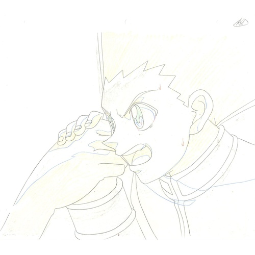 143 - Original Anime Cel with Sketch
Animation series: Hunter x Hunter (HUNTERxHUNTER)
Character: Gon Free... 